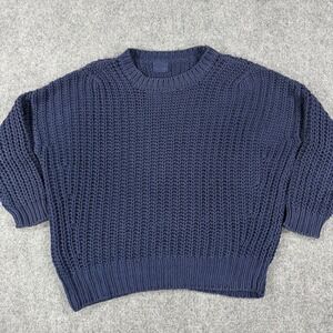 Babaa Sweater Jumper No 18 Navy Blue Chunky Knit Spain Cotton